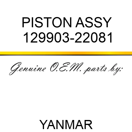 PISTON ASSY 129903-22081