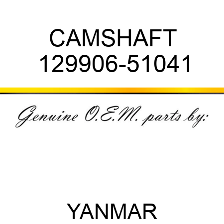 CAMSHAFT 129906-51041