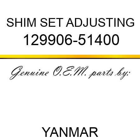 SHIM SET, ADJUSTING 129906-51400