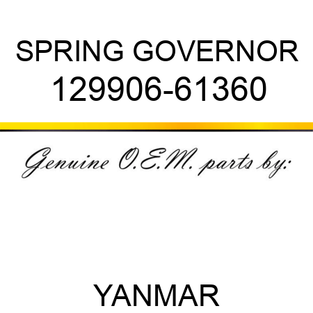 SPRING, GOVERNOR 129906-61360