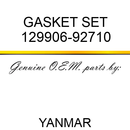 GASKET SET 129906-92710