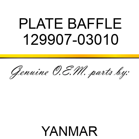 PLATE, BAFFLE 129907-03010