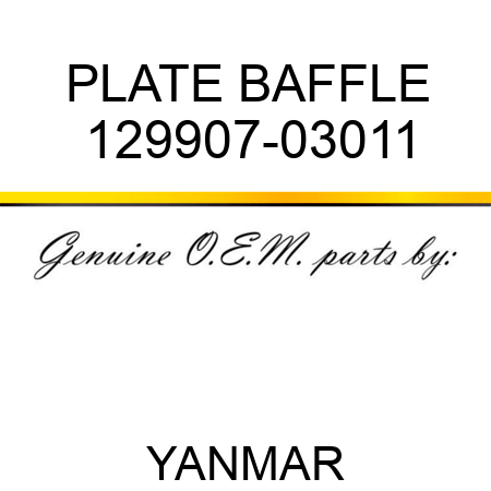 PLATE, BAFFLE 129907-03011