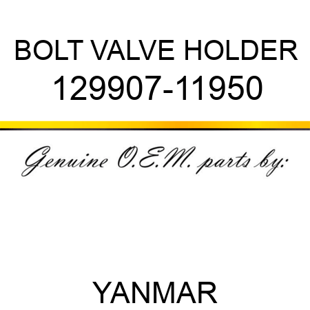 BOLT, VALVE HOLDER 129907-11950
