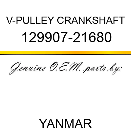 V-PULLEY, CRANKSHAFT 129907-21680