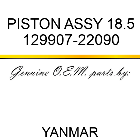 PISTON ASSY, 18.5 129907-22090