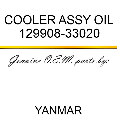 COOLER ASSY, OIL 129908-33020
