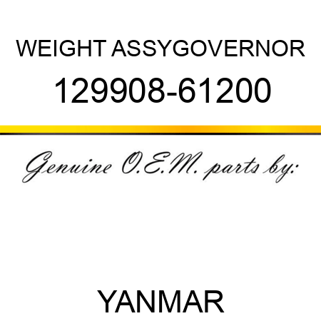 WEIGHT ASSY,GOVERNOR 129908-61200