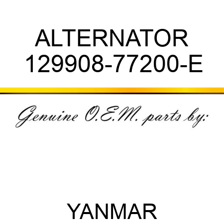 ALTERNATOR, 129908-77200-E