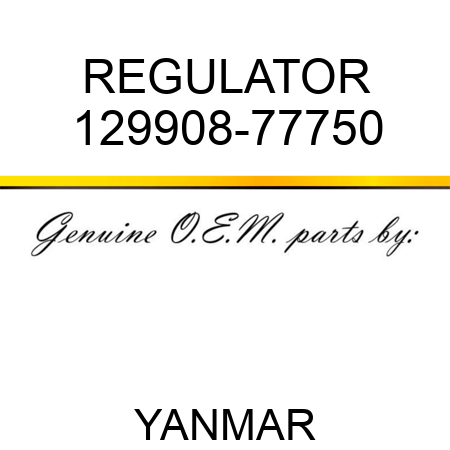 REGULATOR 129908-77750