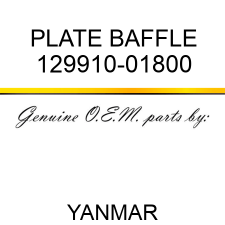 PLATE, BAFFLE 129910-01800
