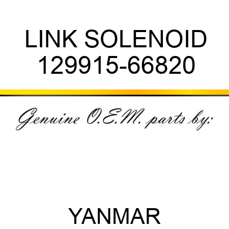 LINK, SOLENOID 129915-66820