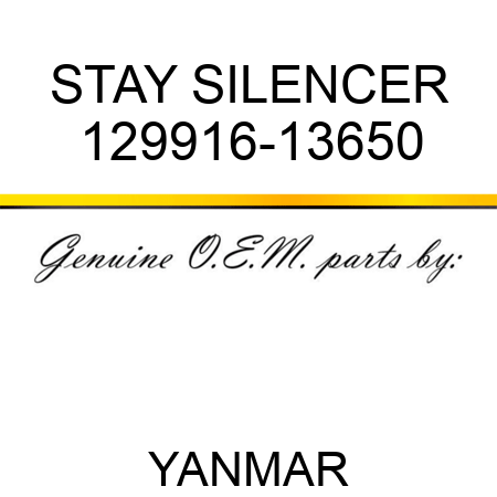 STAY, SILENCER 129916-13650