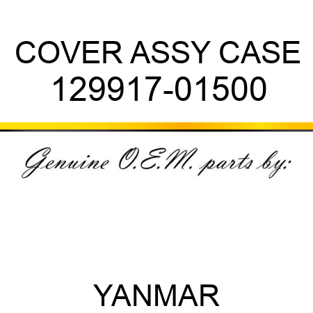 COVER ASSY, CASE 129917-01500