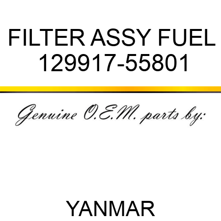 FILTER ASSY, FUEL 129917-55801