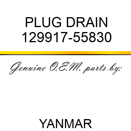 PLUG, DRAIN 129917-55830
