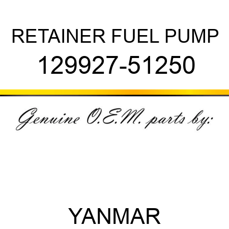 RETAINER, FUEL PUMP 129927-51250