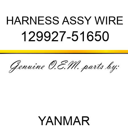 HARNESS ASSY, WIRE 129927-51650