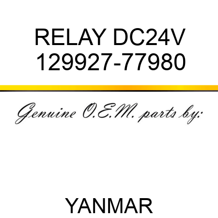 RELAY, DC24V 129927-77980