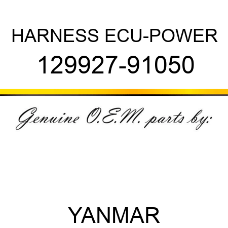 HARNESS, ECU-POWER 129927-91050