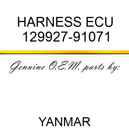 HARNESS, ECU 129927-91071
