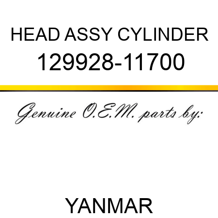 HEAD ASSY, CYLINDER 129928-11700