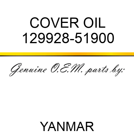 COVER, OIL 129928-51900