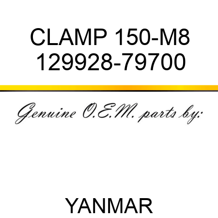 CLAMP, 150-M8 129928-79700