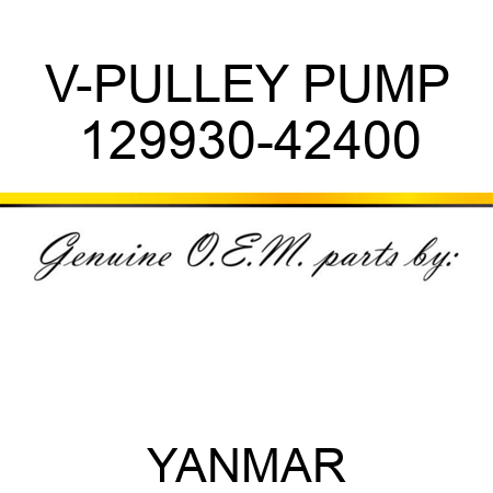 V-PULLEY, PUMP 129930-42400
