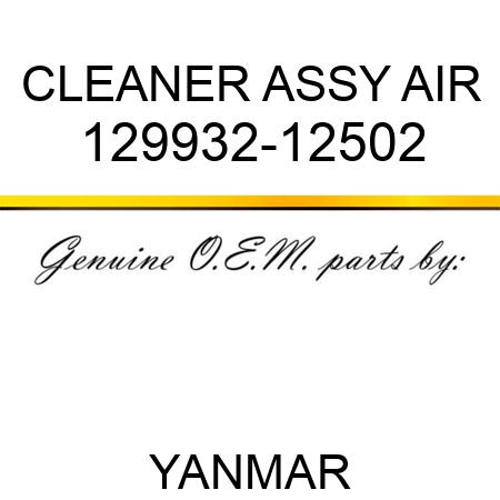 CLEANER ASSY, AIR 129932-12502