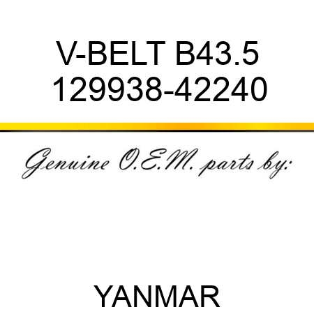 V-BELT, B43.5 129938-42240