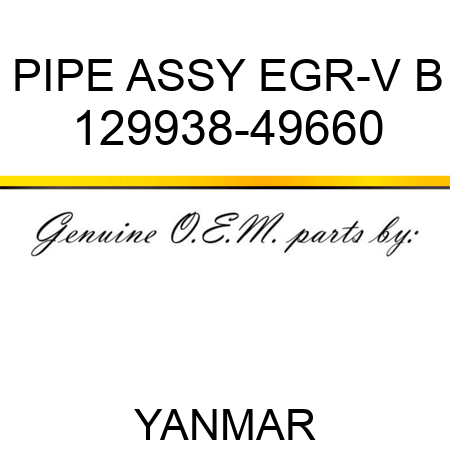 PIPE ASSY, EGR-V B 129938-49660