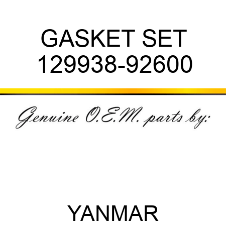 GASKET SET 129938-92600