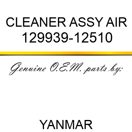 CLEANER ASSY, AIR 129939-12510