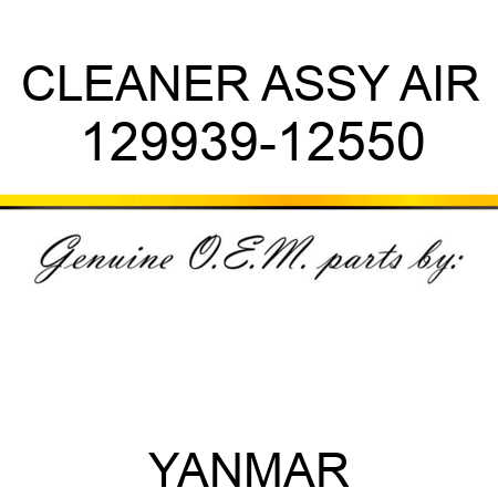 CLEANER ASSY, AIR 129939-12550