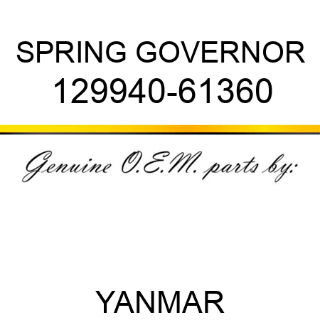 SPRING, GOVERNOR 129940-61360