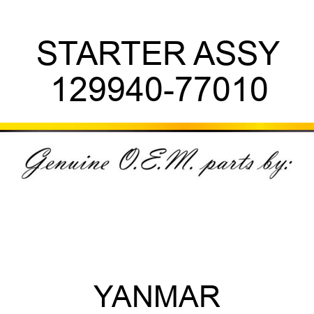 STARTER ASSY 129940-77010