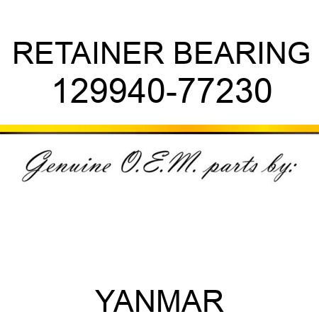 RETAINER, BEARING 129940-77230