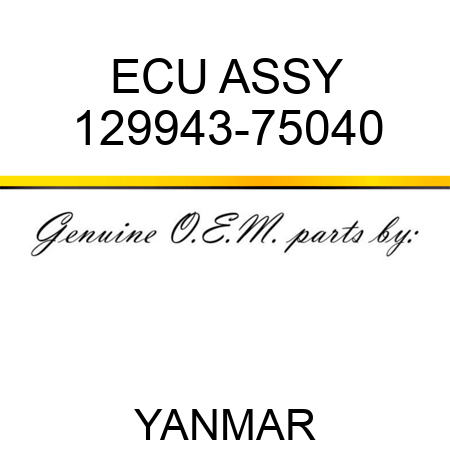ECU ASSY 129943-75040