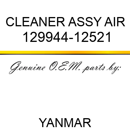 CLEANER ASSY, AIR 129944-12521