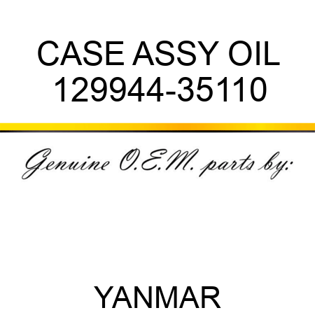 CASE ASSY, OIL 129944-35110
