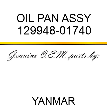 OIL PAN ASSY 129948-01740