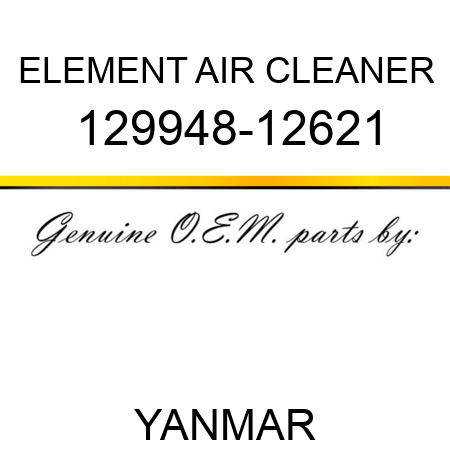 ELEMENT, AIR CLEANER 129948-12621