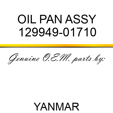 OIL PAN ASSY 129949-01710