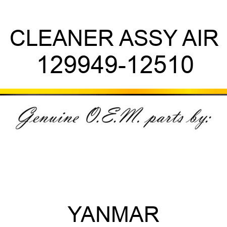 CLEANER ASSY, AIR 129949-12510