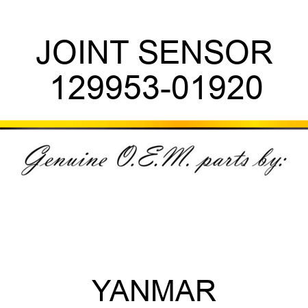JOINT, SENSOR 129953-01920