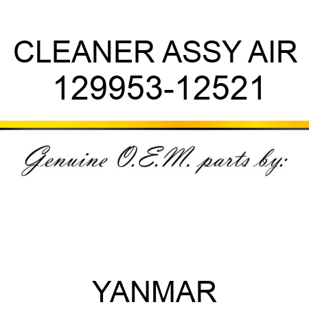 CLEANER ASSY, AIR 129953-12521
