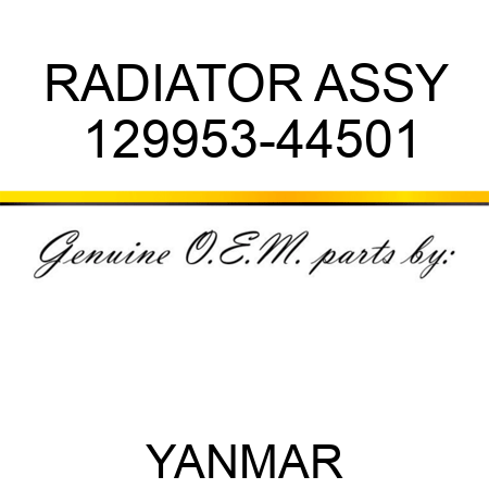 RADIATOR ASSY 129953-44501