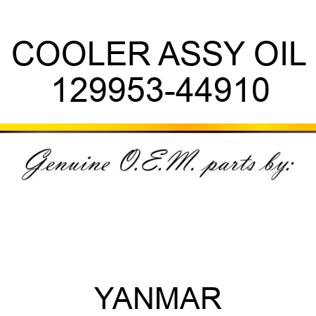 COOLER ASSY, OIL 129953-44910