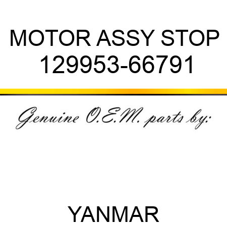 MOTOR ASSY, STOP 129953-66791